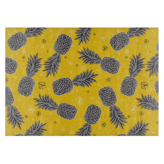 Planche À Découper Ananas Sur Or (Devant)