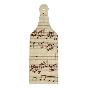 Planche À Découper Anciennes Notes de Musique - Partition de Bach