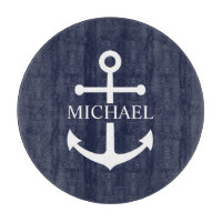 Ancre bleue marine Nom personnalisé