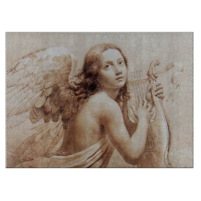 PLANCHE À DÉCOUPER ANGE JOUER LYRA SUR LES NUAGES (Devant)