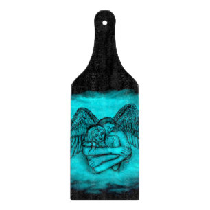 Planche À Découper Angel Eros en amour, design noir et vert