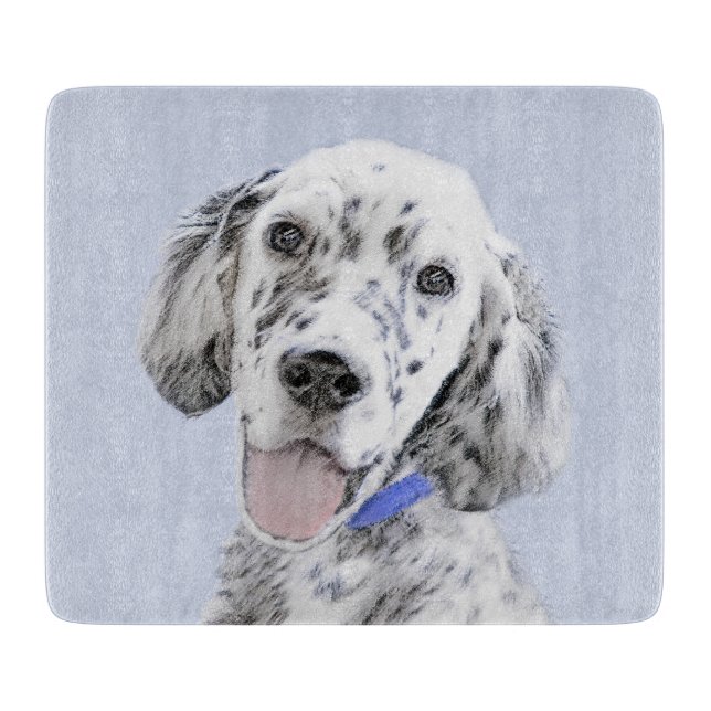 Planche À Découper Anglais Setter Blue Belton Peinture Chien Art (Devant)