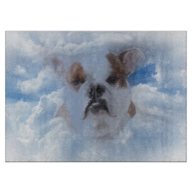 Planche À Découper Animal de compagnie Bulldog aux nuages paradisiaqu (Devant)