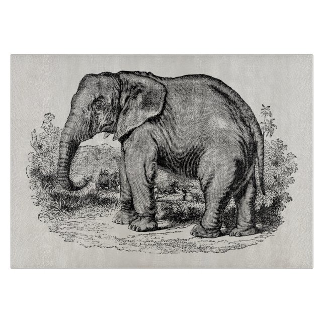 Planche À Découper Animaux d'éléphants personnalisés par éléphant (Devant)