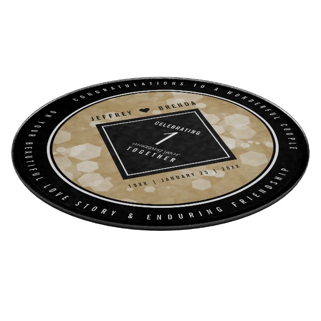 Planche À Découper Anniversaire élégant du 1er Mariage papier (Coin)