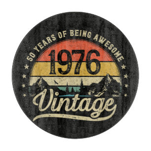 Planche À Découper Anniversaire Vintage 1976 50 Ans 50ème