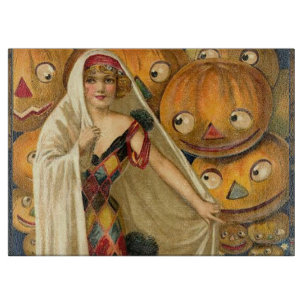 Planche À Découper Antique Halloween Jack-o'-lantern Costume Femme