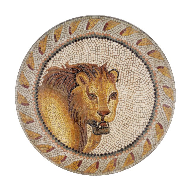 PLANCHE À DÉCOUPER ANTIQUE ROMAN MOSAICS / LION (Devant)