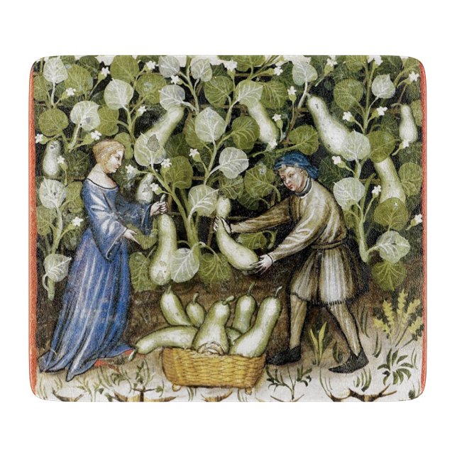 Planche À Découper ANTIQUE SQUASH HARVEST Médiéval Mini (Devant)