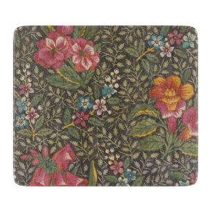 Planche À Découper Antique Toile de Jouy 1800 Branches florales