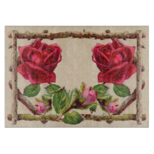 Planche À Découper Antique victorienne vintage ancienne rose rustique