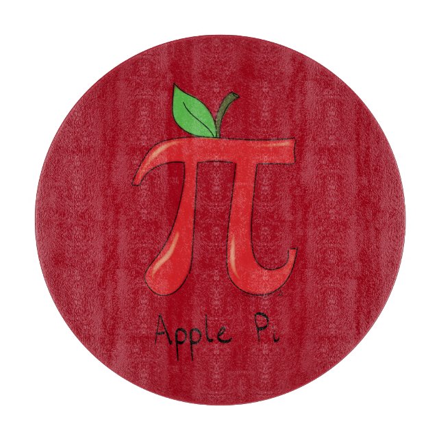 Planche à découper Apple Pi Cute Math Pi Day Pie (Devant)