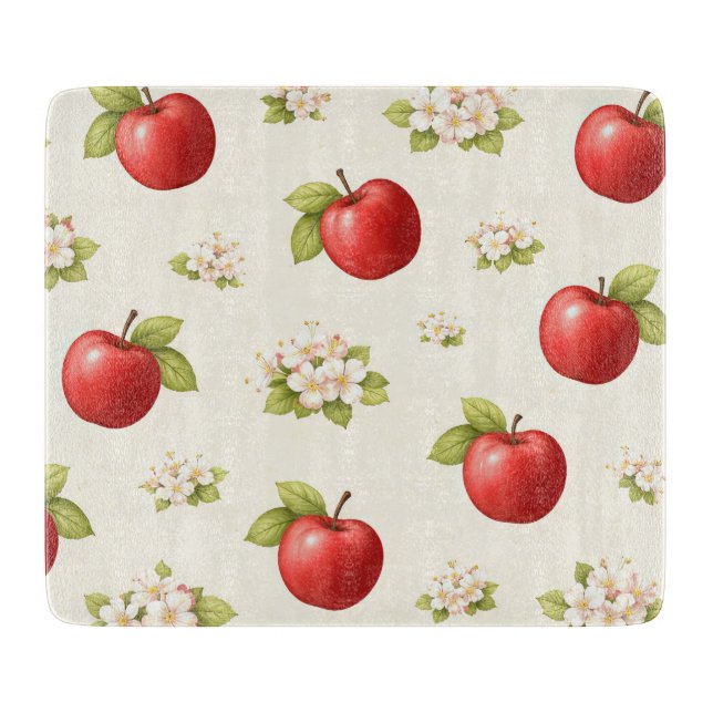 Planche À Découper Apples and apple blossoms Cutting Boar (Devant)