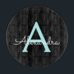 Planche À Découper Aqua Teal Blue Script Girly Monogram<br><div class="desc">Noir et qua Turquoise Bleu Simple Script Monogramme Nom de la planche à découper. Cela fait le cadeau parfait de remise de diplômes,  anniversaire,  mariage,  douche nuptiale,  anniversaire,  baby shower ou bachelorette pour quelqu'un qui aime le luxe glam et les styles chic.</div>