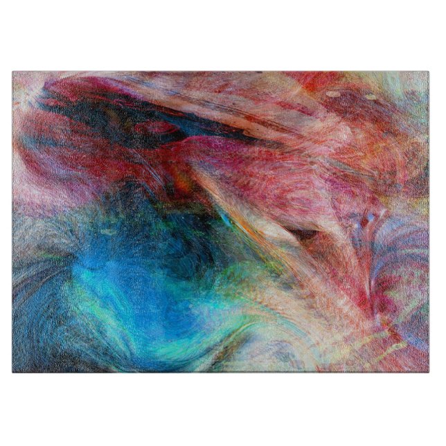 Planche À Découper Aquarelle Abstrait (Devant)