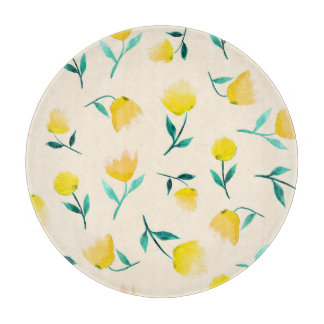 Planche À Découper Aquarelle Abstrait Motif de pivoine florale