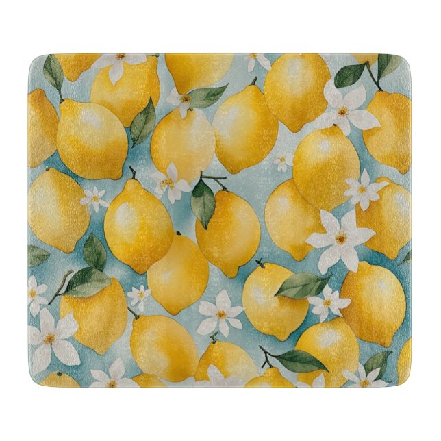 Planche À Découper Aquarelle Citron/fruit (Devant)