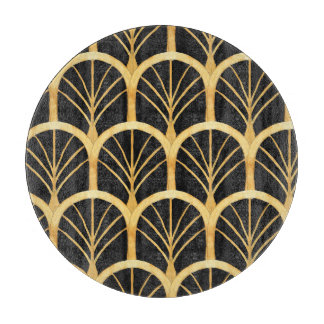 Planche À Découper Aquarelle d'impression or dessinée à la main