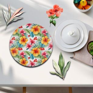 Planche À Découper Aquarelle exotique Floral hawaïen