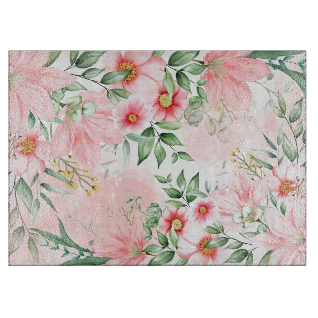 Planche À Découper Aquarelle Floral (Devant)