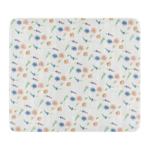 Planche À Découper Aquarelle Florale Fleurs simples