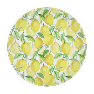 Planche À Découper Aquarelle juteuse : peinture citron vibrante