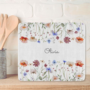 Planche À Découper Aquarelle monographique Colorful Fleur sauvage Mea