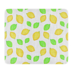 Planche À Découper Aquarelle Motif citron citron citron  
