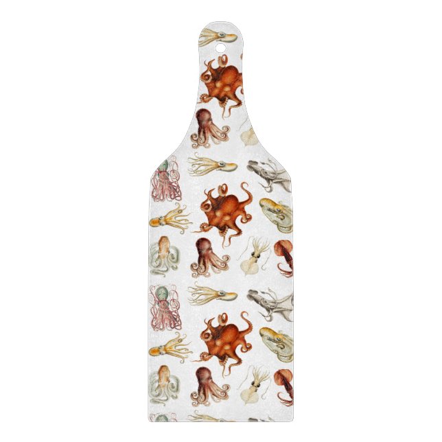 Planche À Découper Aquarelle Octopus Cephalopod Océan Animaux (Devant)