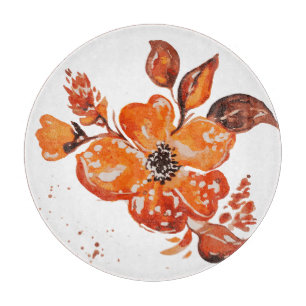 Planche À Découper Aquarelle orange miroir compact