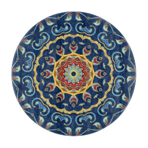 Planche À Découper Aquarelle orientale moquette Mandala florale