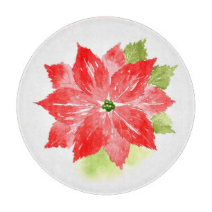 Planche À Découper Aquarelle Poinsettia