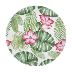 Planche À Découper Aquarelle tropicale : Motif sans couture