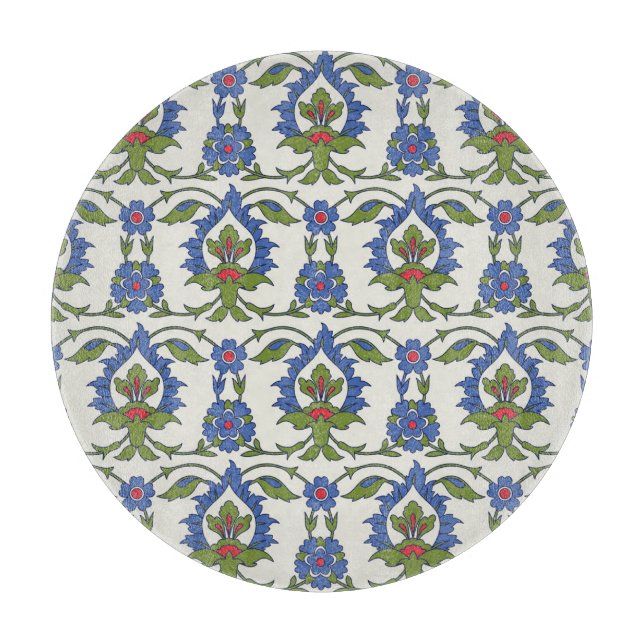 Planche À Découper Arabe Traditionnel : Carrelage Iznik sans couture. (Devant)