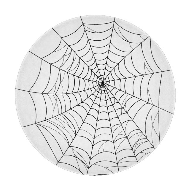 Planche À Découper Araignée Web Ou Cobweb Ligne Minimale Art Hallowee (Devant)