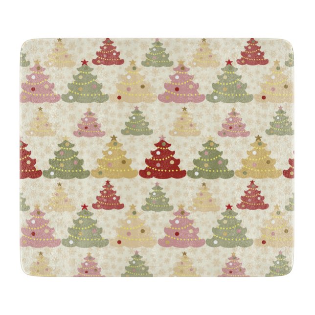 Planche À Découper Arbre de Noël coloré (Devant)