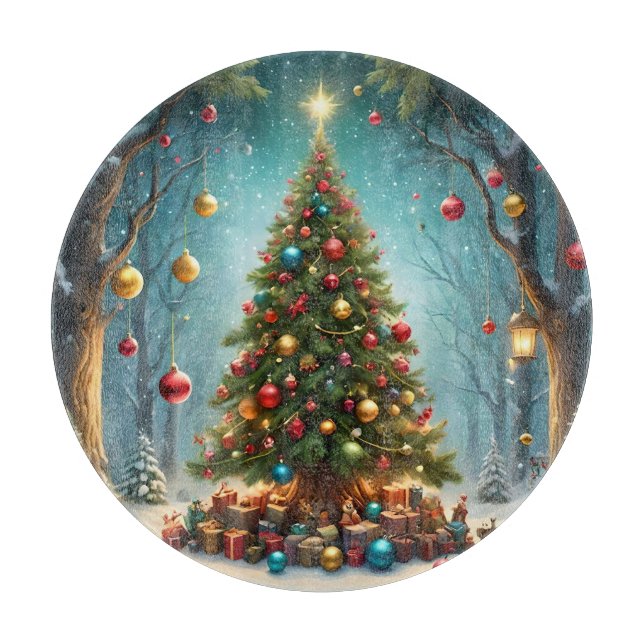Planche À Découper Arbre de Noël Lumineux, (Devant)