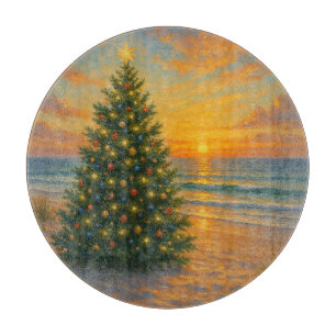 Planche À Découper Arbre de Noël nautique/cotier plage