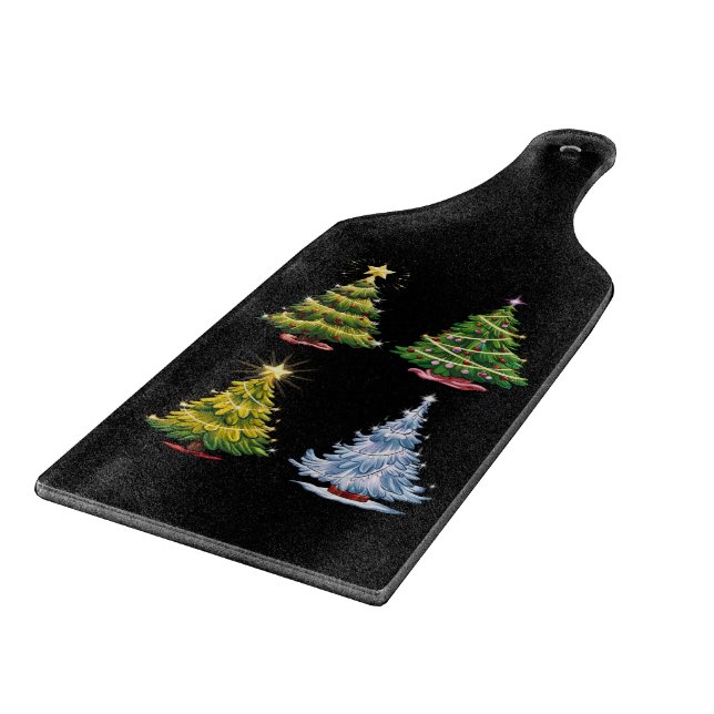 Planche À Découper Arbre vert Noël Vacances Hiver (Coin)