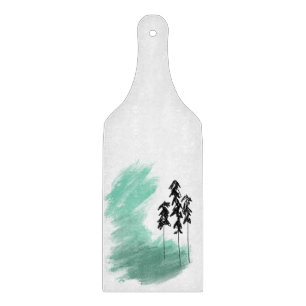 Planche À Découper Arbre vert scandinave art simple menthe moderne