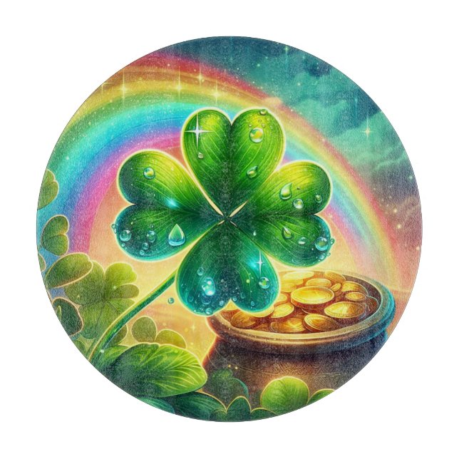 Planche À Découper Arc-en-ciel Saint Patrick's Day trver (Devant)
