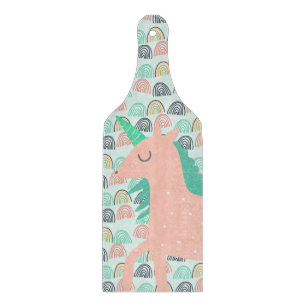 Planche À Découper Arcs-en-ciel et licornes