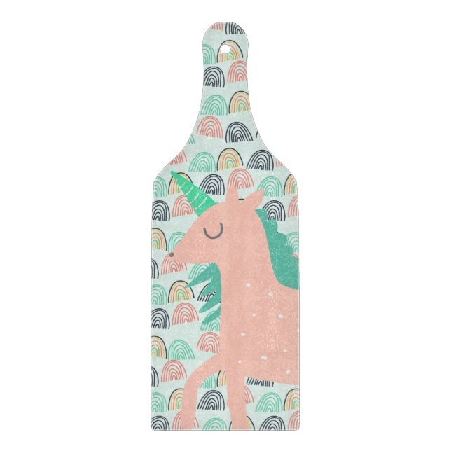 Planche À Découper Arcs-en-ciel et licornes (Devant)