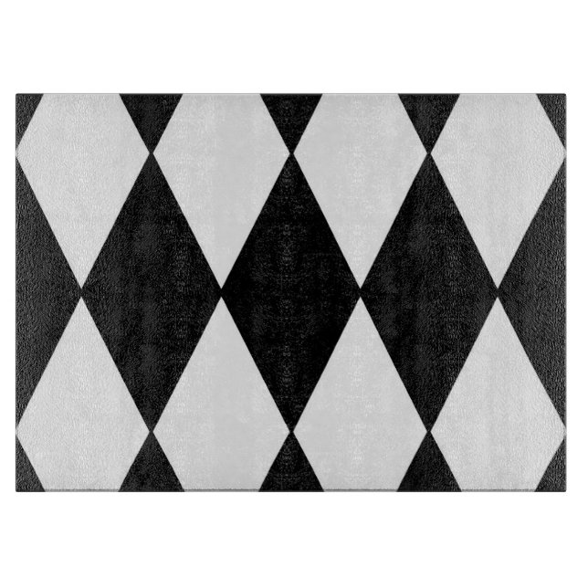 Planche À Découper arlequin noir et blanc (Devant)