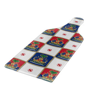 Planche À Découper Armoiries d'Haïti Motif Damier — Haïtien