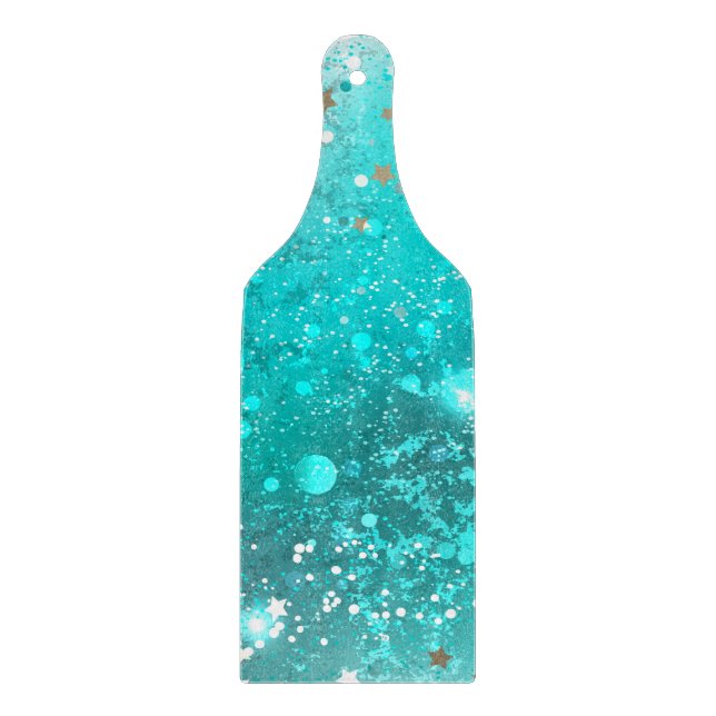 Planche À Découper Arrière - plan à huile Turquoise de la menthe (Devant)