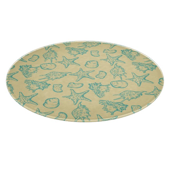 Planche À Découper Arrière - plan avec des coquilles. Tiré par la (Coin)