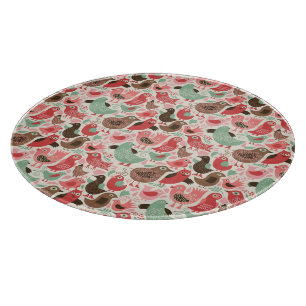 Planche À Découper arrière - plan avec les oiseaux mignons