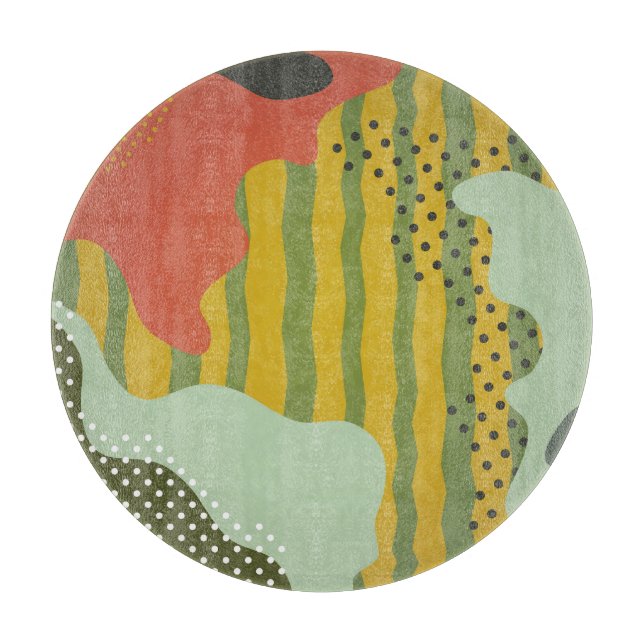 Planche À Découper Arrière - plan créatif des vagues géométriques Abs (Devant)