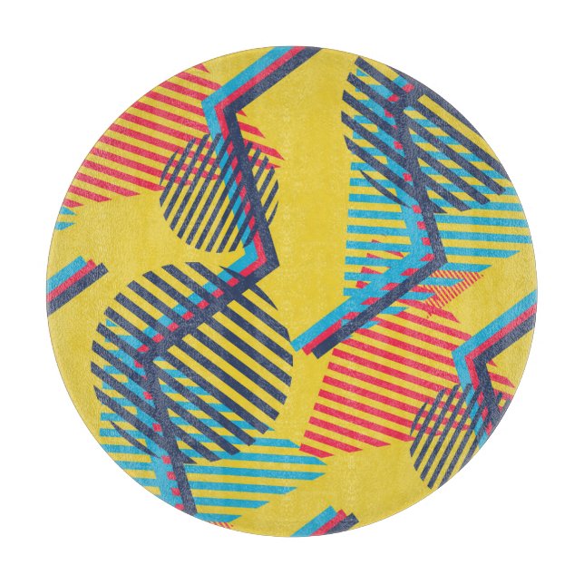 Planche À Découper Arrière - plan d'art pop, texture géométrique abst (Devant)